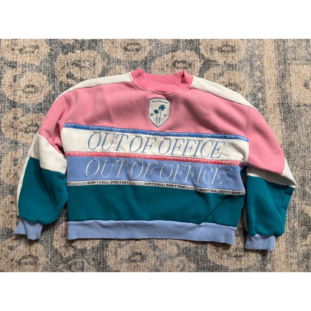 YLLW The Label "OOO Club" Oversized Sweatshirt Small Excellent Condition